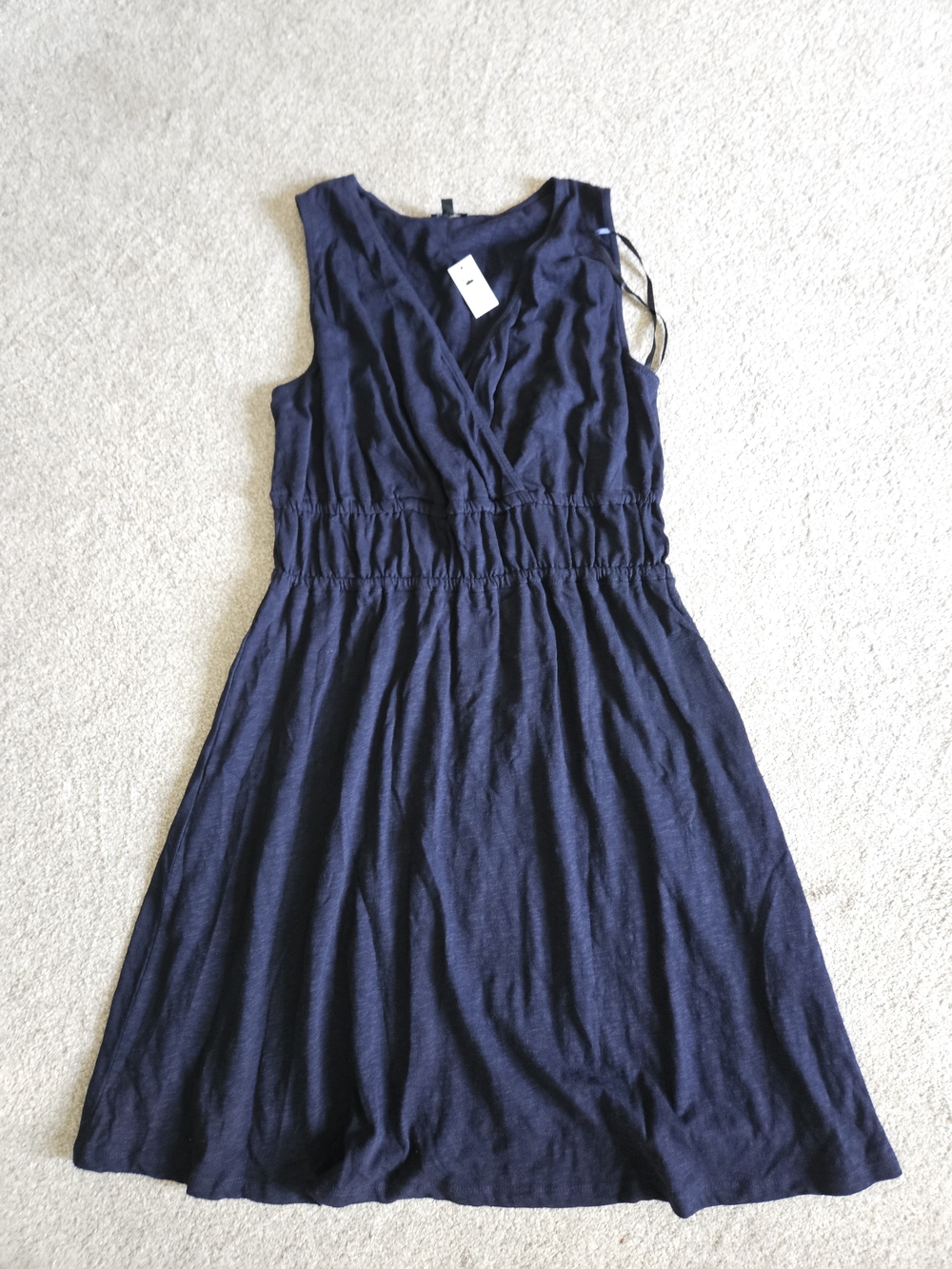 Talbots Navy Blue Sleeveless Midi Dress